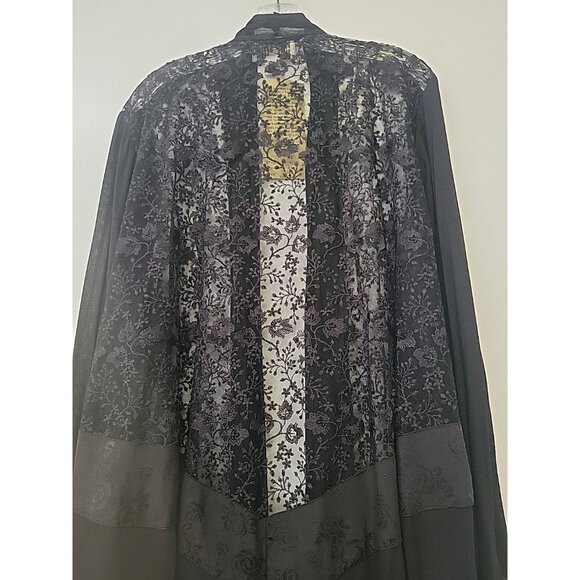 Globetrotter Kimono Type Jacket Lace Detail Vamp Whimsy Goth Black 0X NWT - Picture 8 of 12